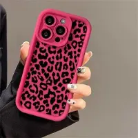 Mtp Products iPhone 15 Pro Max TPU-deksel med leopardtrykk - Varm Rosa