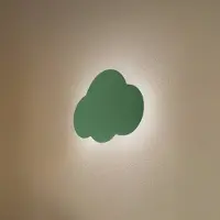 TK Lighting Vegglampe Cloud, grønn, metall, 38 cm bred, 2 lyskilder, G9