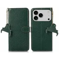Mtp Products iPhone 17 Pro Lommebok-deksel i Lær med RFID - Grønn