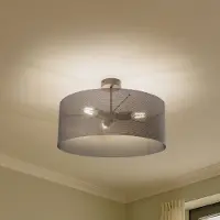 Domiluce Taklampe Zofia, kaffebrun, metall, Ø 50 cm, 3 lyskilder, E27