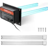 Vevor HVAC luftrenser for hele huset, 72W 16 tommer, UV UVC-lys i kanal for AC (klimaanlegg) kanal, luftskrubber med 2 erstatningspærer, HVAC UV-lys for AC-systemer