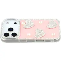 Mtp Products iPhone 17 Pro Glitrende Kjærlighet og Perle Hybrid-deksel - Rosa