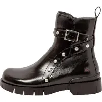 Art for woman. 11837S101003_001 1837S Oxford Leather Ankle Boots black (37), Flat, 1 to 3 cm, Zip, Casual