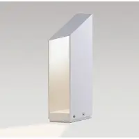 Marset LED-sokkellampe Domus, høyde 37 cm, hvit, aluminium