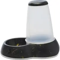 Savic fôrdispenser Loop Marble - bis 3 l tørrfôr - svart/gull
