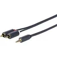 VivoLink - Lydkabel - mini-phone stereo 3.5 mm hann til RCA x 2 hann - 1.5 m - dobbeltisolert