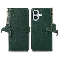 Mtp Products iPhone 17 Lommebok-deksel i Lær med RFID - Grønn