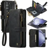 CASEME Samsung Galaxy Z Fold6 C30 Multifunksjonell Lommebok-deksel - Svart