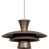 Luminex Hengelampe Plato, titanfarget, metall, Ø 38 cm, E27