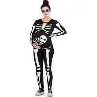 MOM Gravid Mor Og Baby Skjelettkostyme