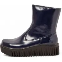 Art for woman. 115311666003_0B0 Leather Ankle Boots 1531 Brighton navy (41), 3 to 5 cm, Zip, Casual