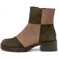 Art for woman. 1128511F8003_0MU Leather Ankle Boots 1285 Warsaw dark brown (40), 3 to 5 cm, Zip, Casual, Taupe