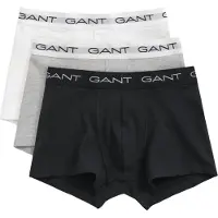 Gant Boxershorts Trunk 3-Pakke Svart Grå Hvit Størrese