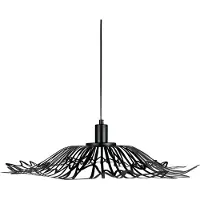 Dyberg Larsen hengelampe Flora, matt svart, Ø 60 cm metall