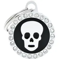 My Family Rundt Glam-hodeskalle Navneskilt For Kjæledyr