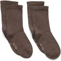 Minymo Sokker - 2-pack - Chestnut Melert - - 39/42 - Sokker