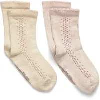 Minymo Sokker - 2-pack - Polert Lilac - - 27/30 - Sokker