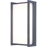 Lutec LED-smart utendørs vegglampe QUBO, mørkegrå 22 cm IP54 RGB CCT