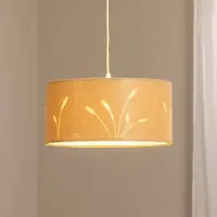 Maco Design Boho Auris hengelampe, beige, Ø 40 cm, tekstil