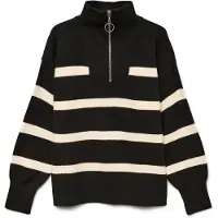 Vero moda Genser - Strikk - VmSaba - Black/Birch - - 7-8 år (122-128) - Genser