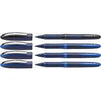 Schneider Schreibgeräte Roller ball One Business 06 0.6 mm Sort, Blå 183084 4 stk