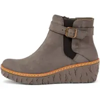 El naturalista for woman. 251331EQ0005_039 Pleasant Total grey leather ankle boots (36), 5 to 8 cm, Zip