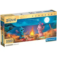 Clementoni Puslespill Panorama HQC Disney Stitch, 1000 brikker 2D Puslespill