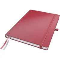 Leitz Complete - Notisbok - eskebundet - A4 (210 x 297 mm) - 80 ark - elfenbenspapir - rutet - rødt dekke