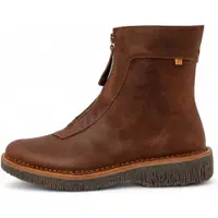 El naturalista for woman. 255813560005_012 Brown leather ankle boots N5581 (37), Flat, Zip, Casual