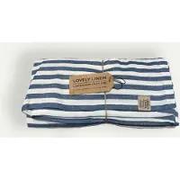 Fyrklövern Lovely Linen Lovely duk 145 x 300 cm, Edge Denim Blue