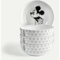 Fyrklövern Mickey Mouse Silhouette skål 15 cm 4-pk