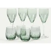 Fyrklövern Crown glassett 8 deler, Grønn, 4 pers