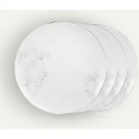 Fyrklövern Kaprifol tallerken 27 cm 4-pk, Hvit Middagstallerken