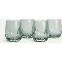 Fyrklövern Crown vannglass 30 cl 4-pk, Grønn