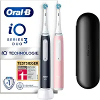 Oral-B iO Series 3n Matt Black/Blush Pink med 2. håndstykke