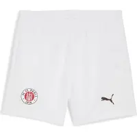 Puma FC St. Pauli 25/26 Shorts Youth, Clothing, White/Espresso Brown, 5-6Y