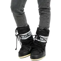 Moon Boot for woman. 80D1400440 Icon Nylon Boots black (39/41), Flat, None, Casual, Snow