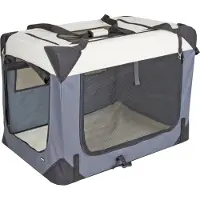 Kerbl Pet transportboks Journey, grå/beige - L 92 x B 65 x H 66 cm