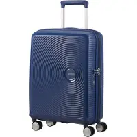 American Tourister Spinner Expandable, Koffert, Hard overflate, Marineblå, Midnight Navy, 4 hjul, Spinnehjul