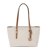 Michael Kors for woman. 30T5GQNT2B Beige monogrammed tote bag (OSFA), Casual, PVC