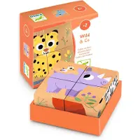 Djeco Puslespill - 4 Brikker - Wild &amp; Co. - - OneSize - Puslespill