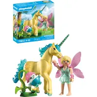 Playmobil Magi Unicorn - Samleobjekt: Solskinnsblomst med fe - 2 - - OneSize - Lekefigur
