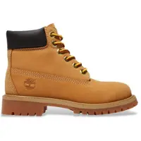 Timberland unisex for kids. TB1127097131 Premium 6 Inch Lace Up leather boots brown (30.5), Flat, Laces, Casual, Outdoor, children's fashion