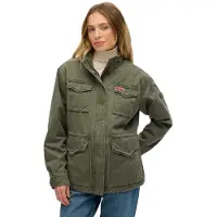 Superdry for woman. W5011997A Military Borg Jacket green (XS), Casual, Cotton
