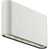 Nordlux Utendørs LED-vegglampe Kinver i flat form, hvit