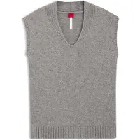 HUGO for woman. 50554059 Waistcoat Sliege grey (S), Casual, Wool