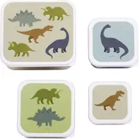 A Little Lovely Company Matboks Sett - 4 stk. - Dinosaurs - - OneSize - Matboks