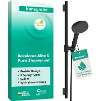 Hansgrohe HG Raindance Alive Select S - br.sæt 125 3jet EcoSmart br.stang Unica S Puro 65 Mat sort