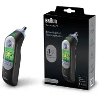 Braun ThermoScan 7 juodas øretermometer med Age Precision