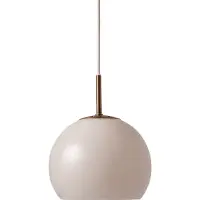 Frandsen hengelampe Ball Glass, sandgrå, Ø 25 cm